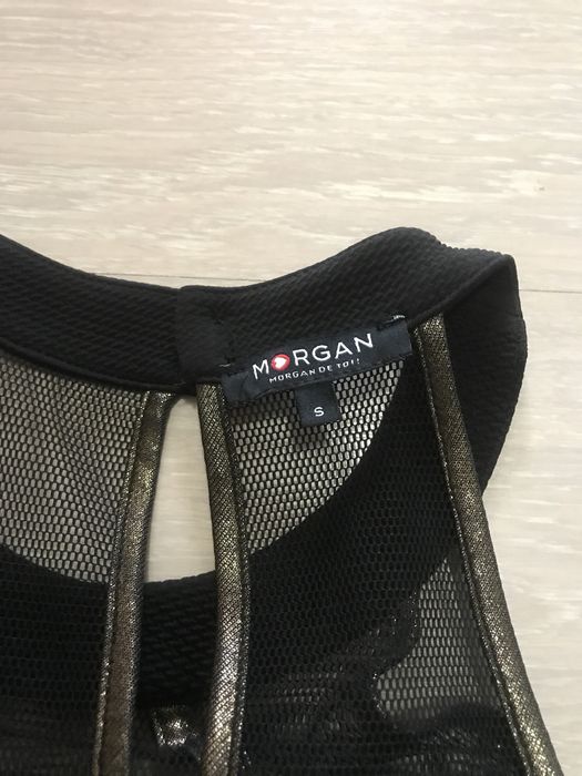 Vestido preto e bronze Morgan