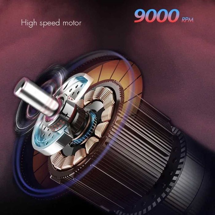 Shaver  profissional WMARK  9000rpm digital lâmina dupla em titânio