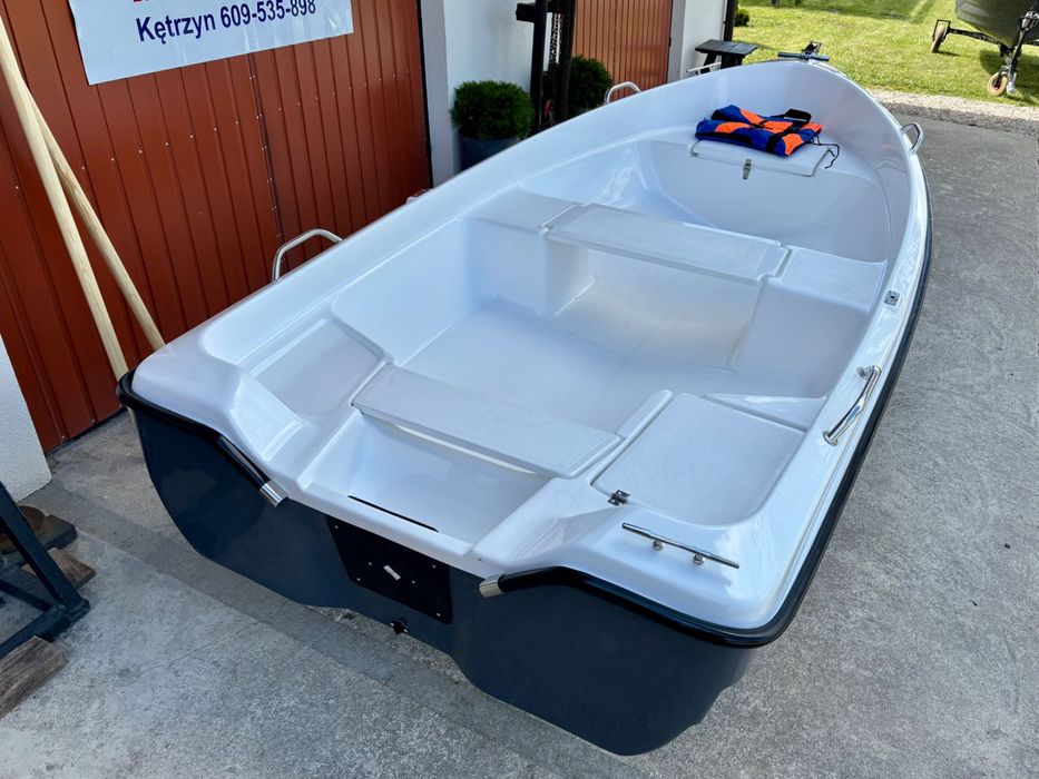 Łódka wiosłowa motorowa wędkarska Delfin 360 2 Certyfikat CE Transport