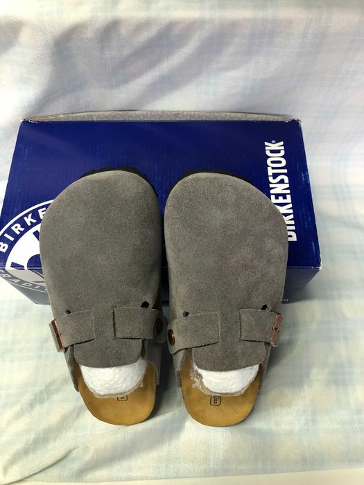 Birkenstock Boston Soft Footbed Suede Taupe-Rozmiar 39