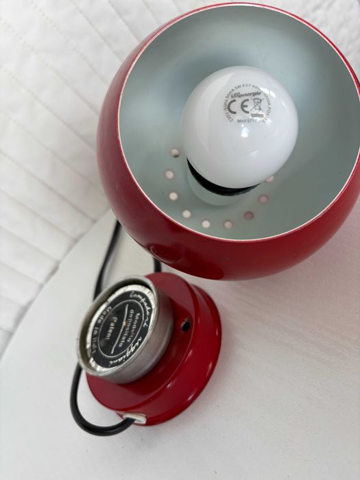 Space Age Red Eyeball Italian Magnetic Lamp Goffredo Reggiani