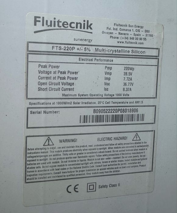 Paineis solares usados