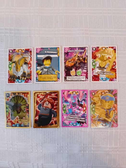 Karty LEGO Ninjago, 8 sztuk, jak nowe