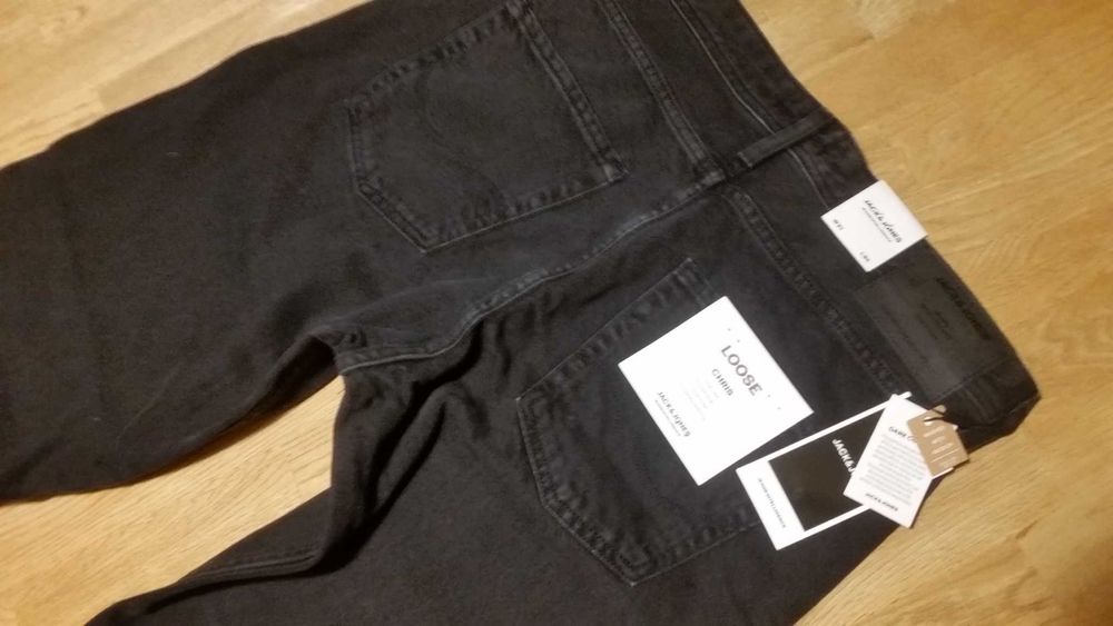 pas 86cm NEW Jack&Jones Loose 90s W32 L32 szerokie W31 L34 baggy szare