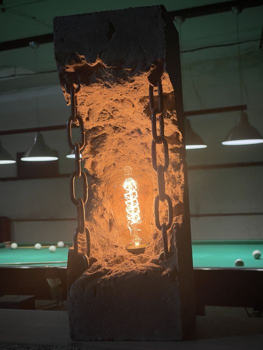 Loft Лофт індустріальна бетонна настільна лампа світильник едісона