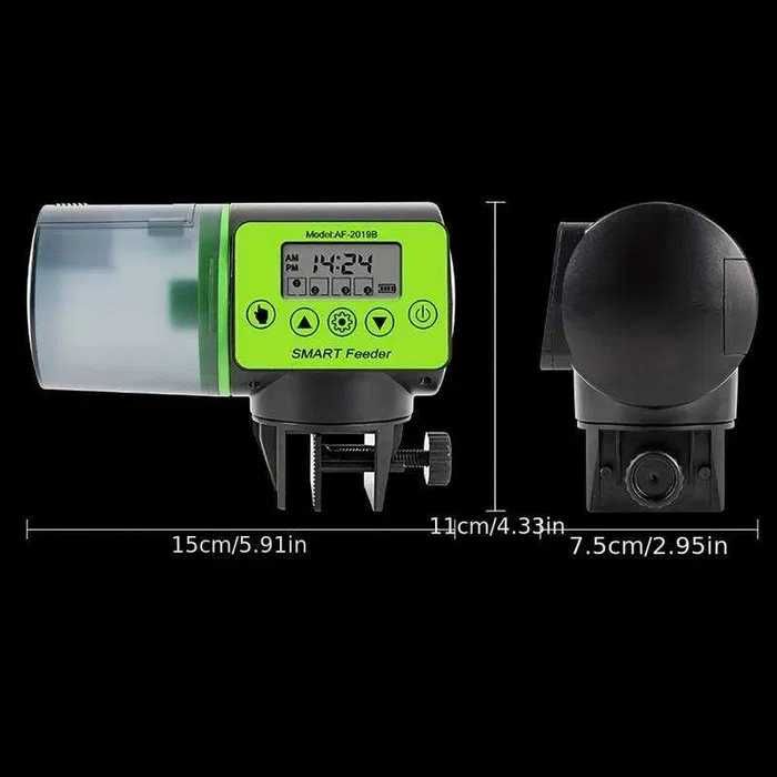 Alimentador Automático Eletrónico com Relógio para Aquário, Peixes e Tartarugas NOVO