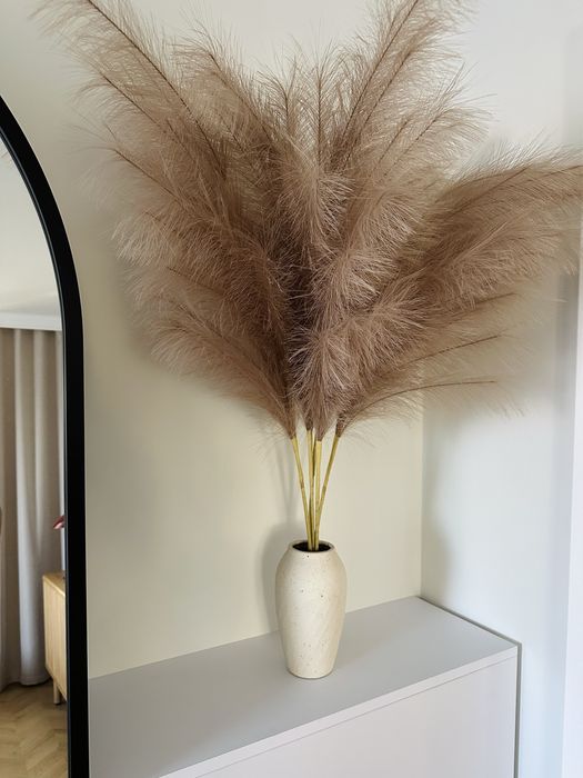 Piękna beżowa trawa pampasowa boho 5szt