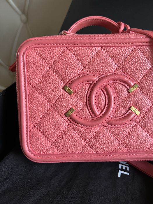 Chanel Vanity Bag Filigree Caviar Leather