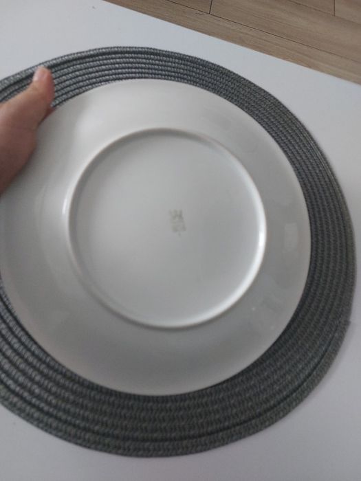 Biały talerz porcelanowy płaski Wawel 24,5 cm