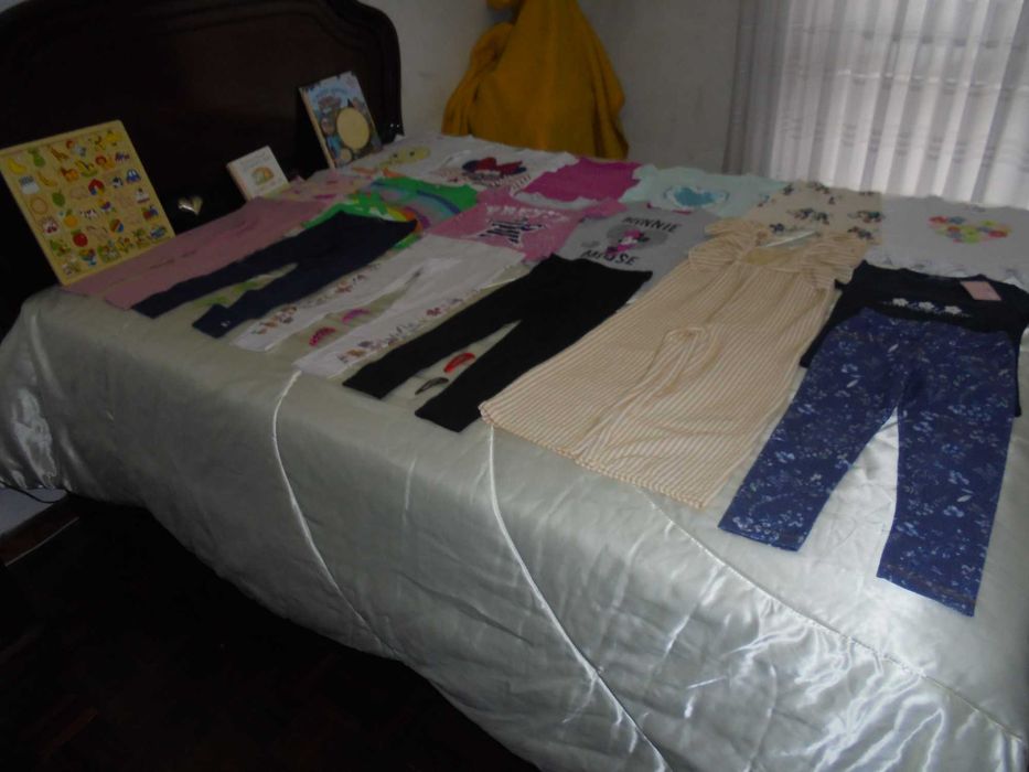 lote de roupa de menina a mala coração