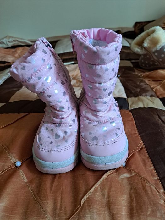 Kozaki zimowe 26 różowe