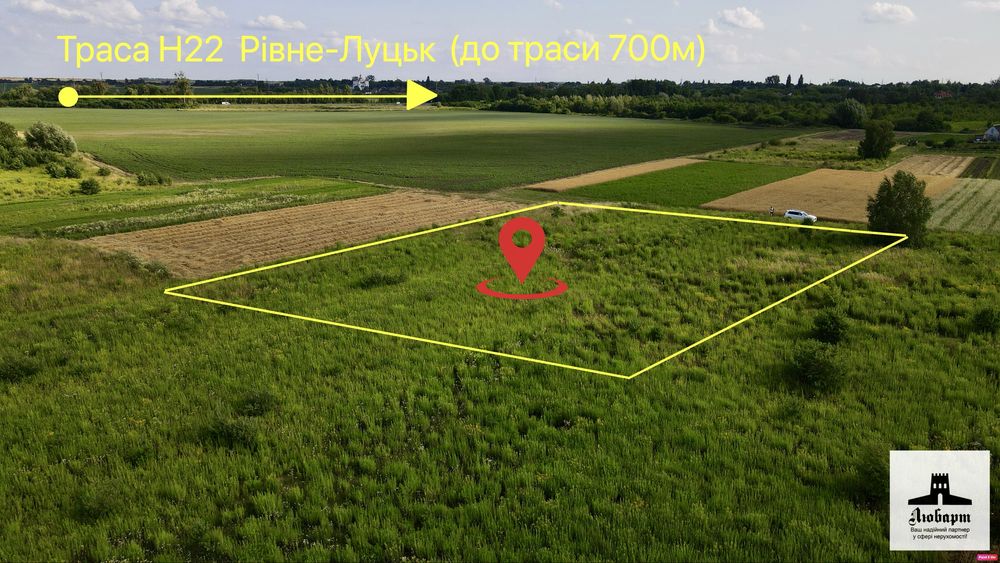 Земельна ділянка біля Луцька
