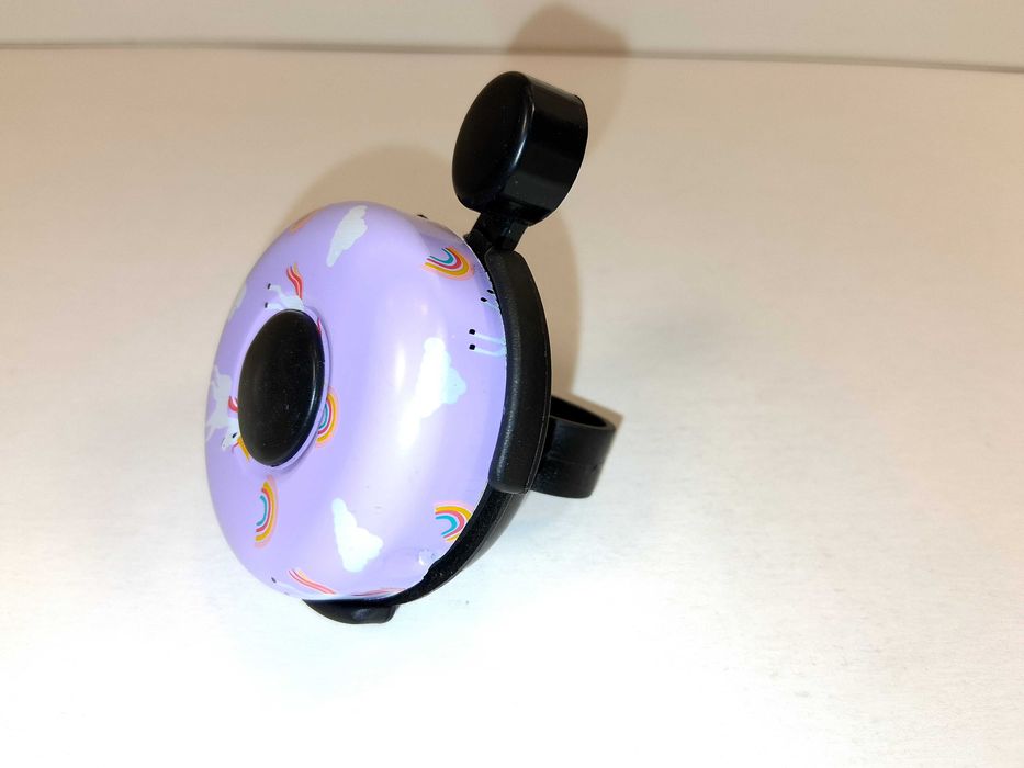 F262 Dzwonek Rowerowy Dla Dzieci Jednorożec Tęcza Fioletowy Nowy