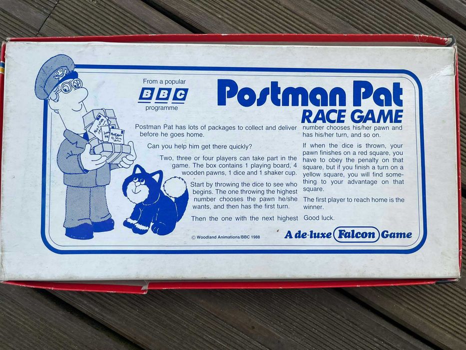 Stara gra planszowa Falcon Postman Pat Race game