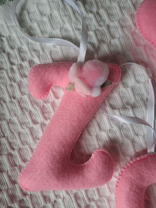 Zawieszka literki imię dziecka dziewczynki Zosia Hand made
