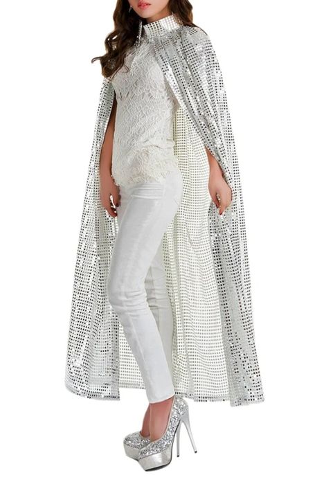 RUIXIA Halloween Peleryna Cekinowa