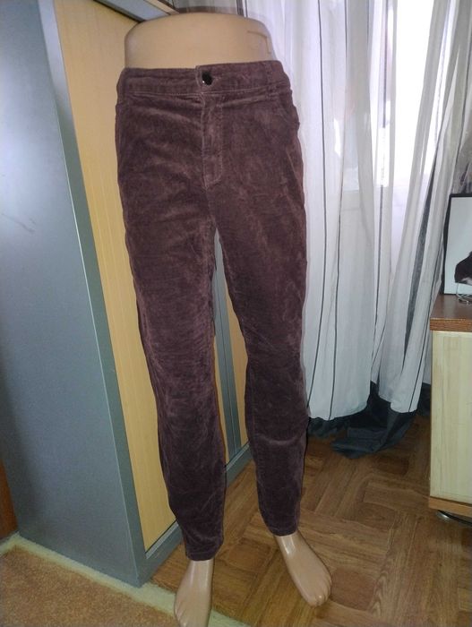 Брючки - бананы из микровельвета, размер 16 - L - 50