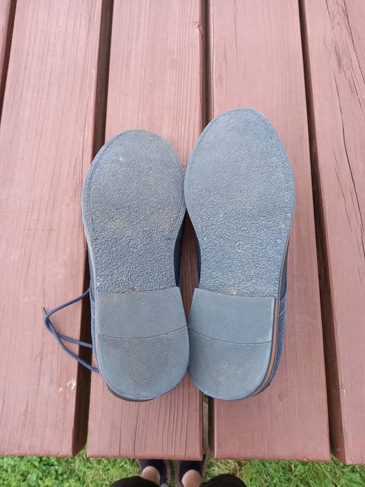 Półbuty, buty garniturowe Lanetti, granatowe, jak nowe