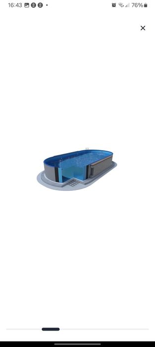 Piscina oval enterrada