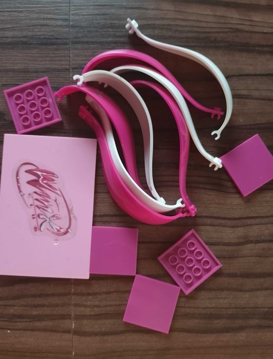 Klocki różowe 14 elementów