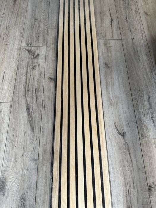 Панель стінова рейкова акустична 3D softpaneli 2800х295х17 мм Дуб