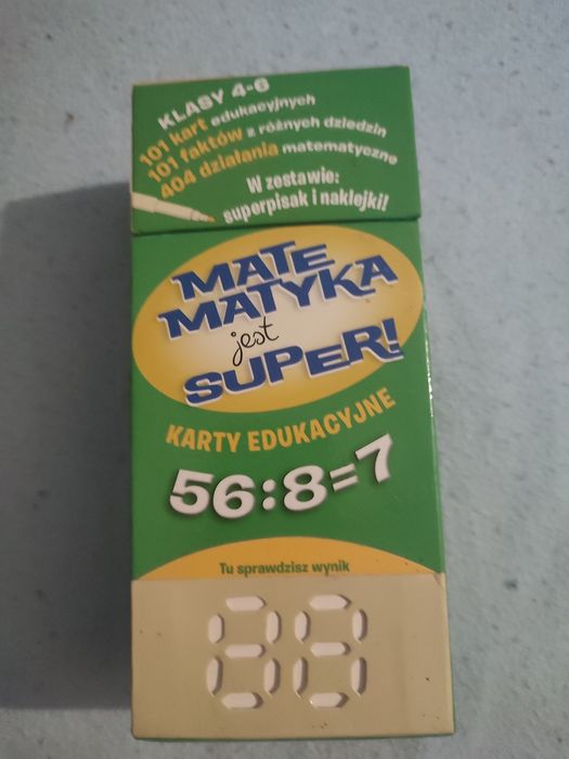 Karty edukacyjne do nauki matematyki klasy 4-6. Nauka przez zabawę