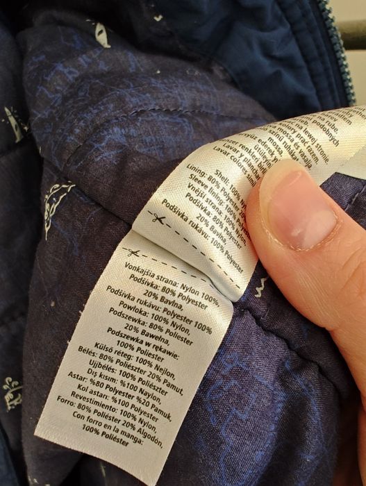 Kurtka przejściowa z lekkim ociepleniem dla chłopca 110