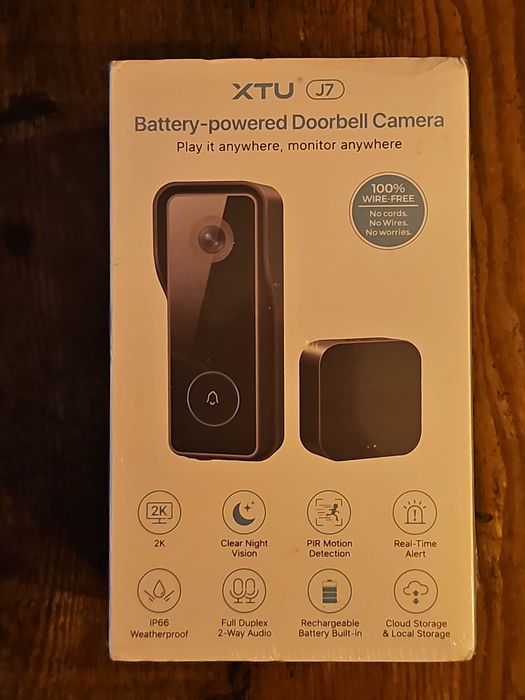 XTU Bezprzewodowy dzwonek do drzwi z kamerą, dzwonek wideo WiFi