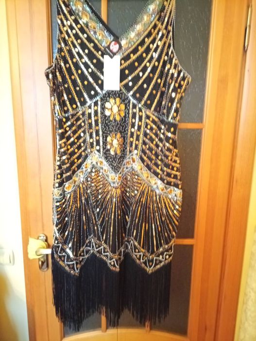 Вечірня сукня у стилі Чікаго 20-рр, 3ХЛ (на пишні форми)