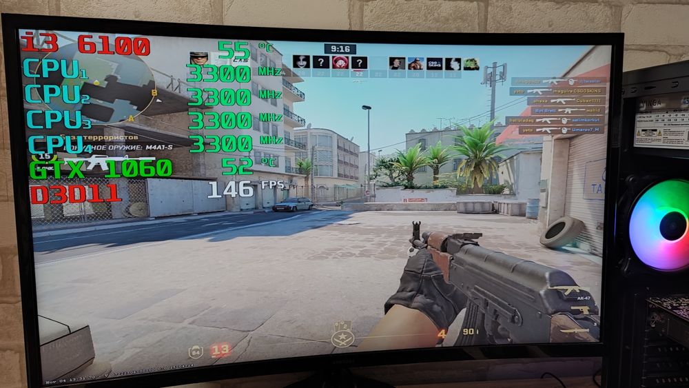 Игровой ПК GTX 1060 CS 2 GTA5 WOT fortnite DoTa2 PUBG RUST