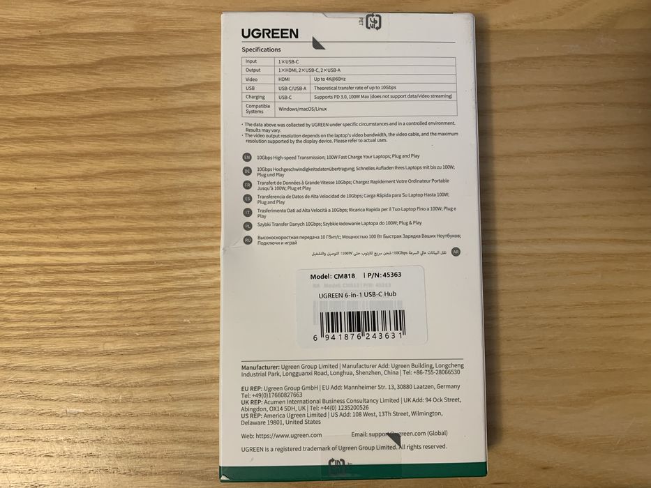 Ugreen Revodok 6-in-1 USB-C Hub док