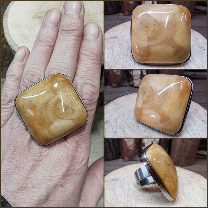 pierścionek drewniany rękodzieło artystyczne handmade