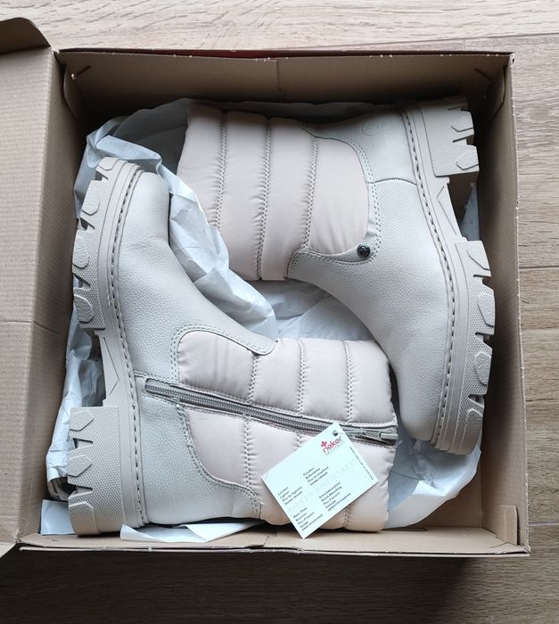 Rieker nowe śniegowce beżowe 38