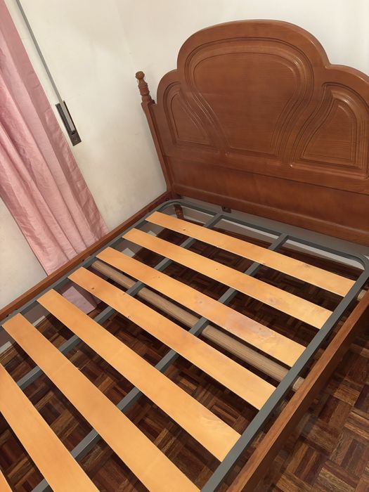 Cama 140x190 mais colchao e cabeceira