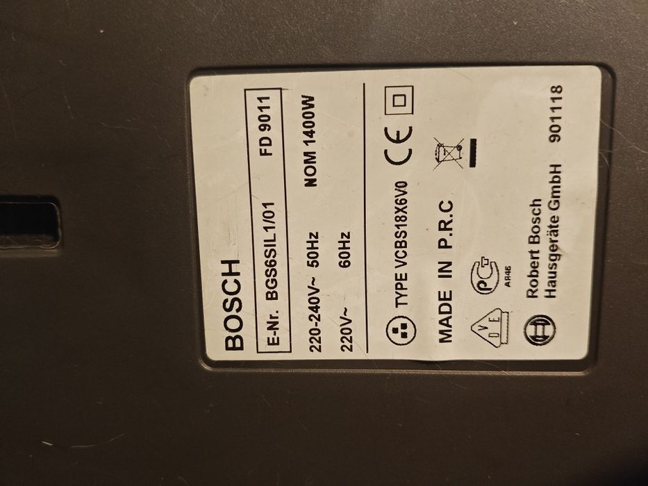 Odkurzacz bezworkowy Pro Silence Bosch 1400 Wat super cichy niezniszcz
