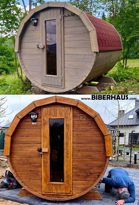SAUNA Ogrodowa 250 cm OKNO 50% +GRATIS Beczka/Wiata +Akcesoria 3 DNI DOSTAWA