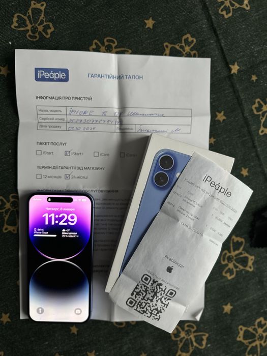 Iphone 16 128 ultramarine айфон телефон