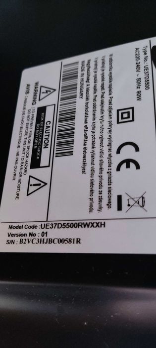Telewizor Samsung 37" UE37D5500 uszkodzony