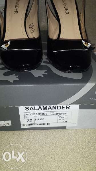 Salamander nowe czarne lakierki 38