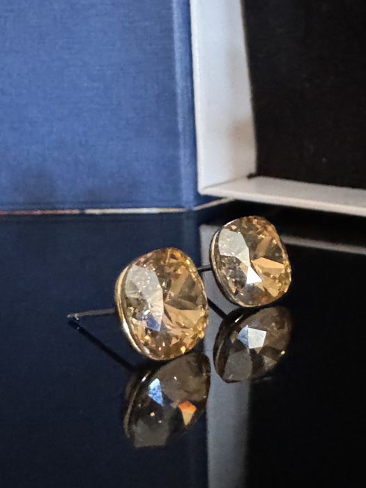 Шикарнючі сережки пуссети, гвоздики swarovski, оригінал