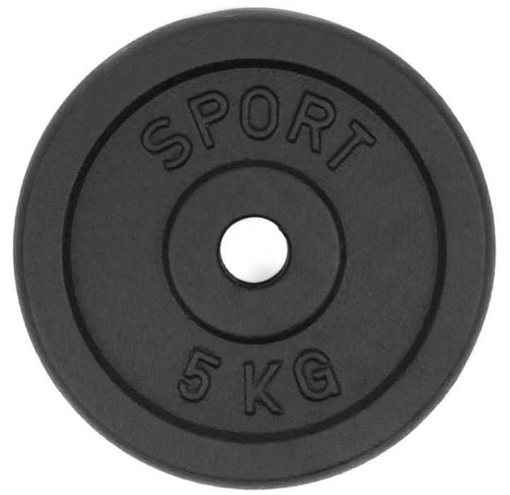 Obciążenie żeliwne zestaw 20kg 4 talerze po 5kg 28mm