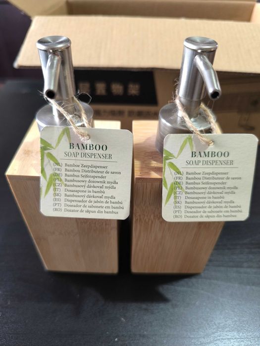Doseadores de sabonete de bambu