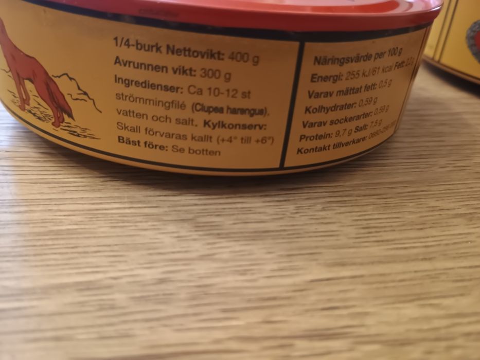 Surstromming  Filety Śledzie Kiszone
