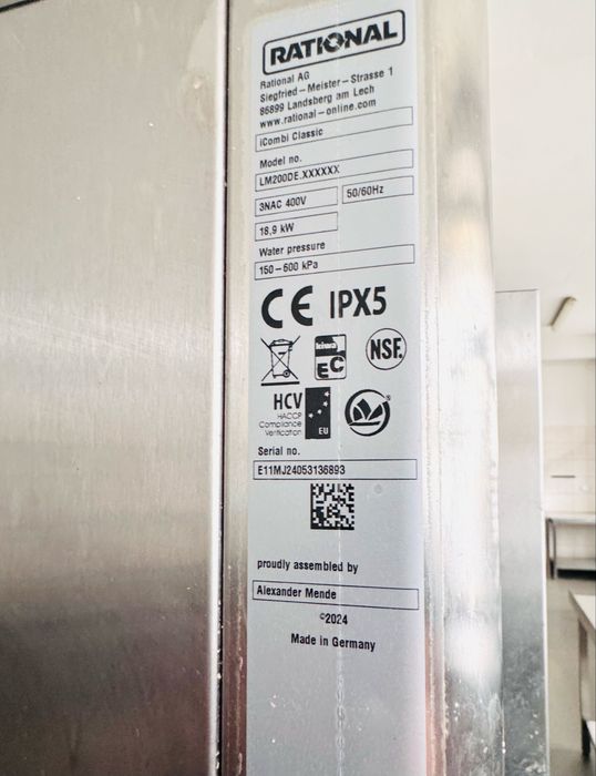 Piec konwekcyjno Rational icombi classic Podstawa Gratis uż 2mc 2024 r