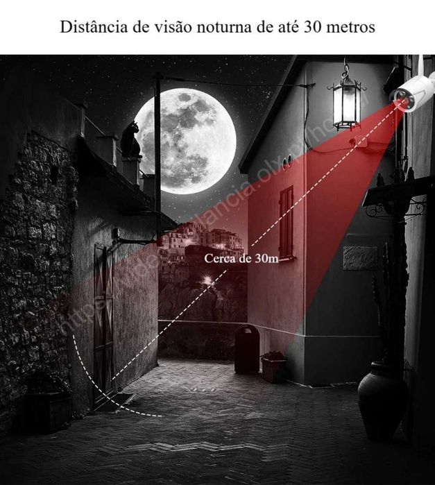 Sistema ‼️ 8 Canais CCTV ‼️ 4 câmaras ‼️ WiFi/Sem Fios ‼️ FullHD