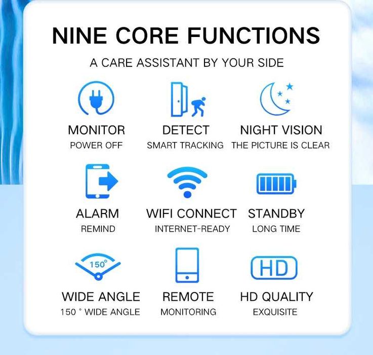X6 WiFi міні-камера магніт Бездротова Smart Камера Нічна, Дистанційне