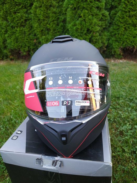 Kask CGM motocyklowy 568X BER CITY Grafite Rosso roz. L