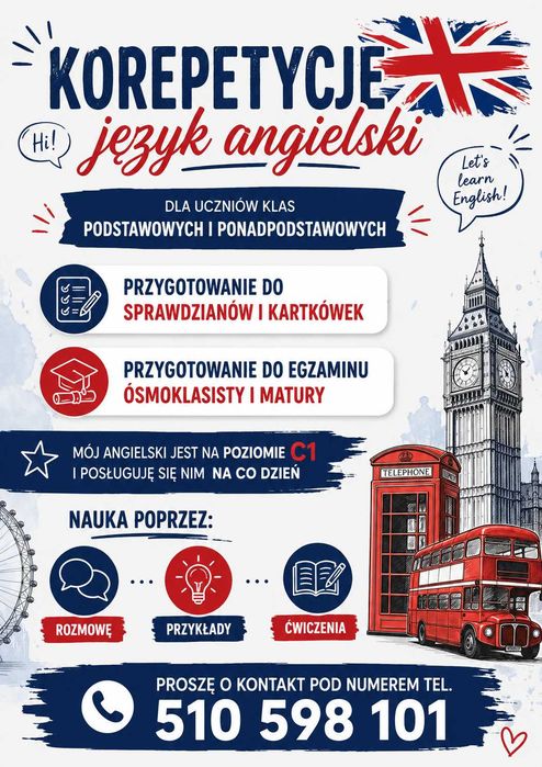 Korepetycje z języka angielskiego online - Native-like speaker.