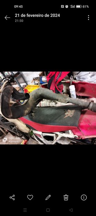 Honda cr 250 sem motor