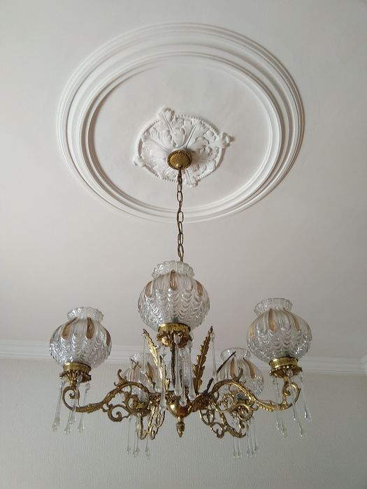 Ceiling Lamp with Golden Details